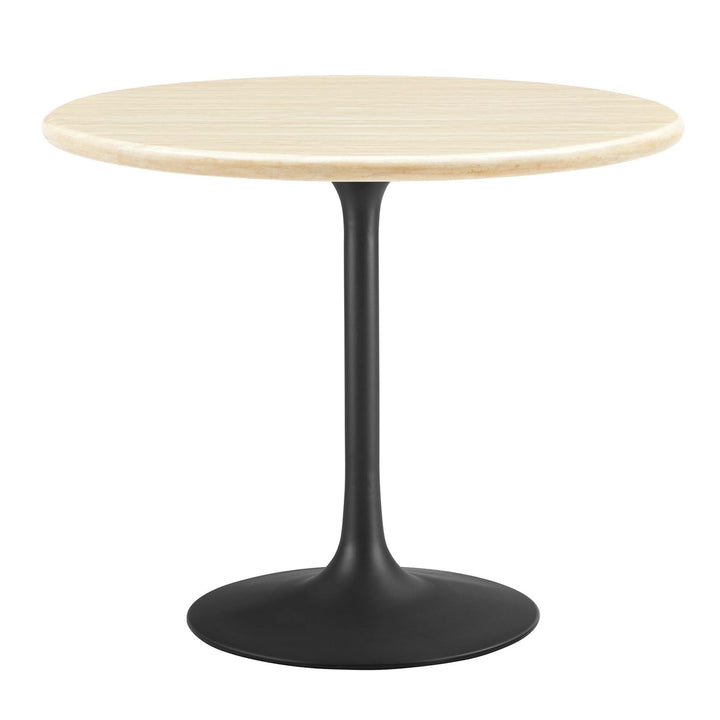 Novara Round Faux Marble Dining Table 36" - Black Black (Copy) Denmark Home