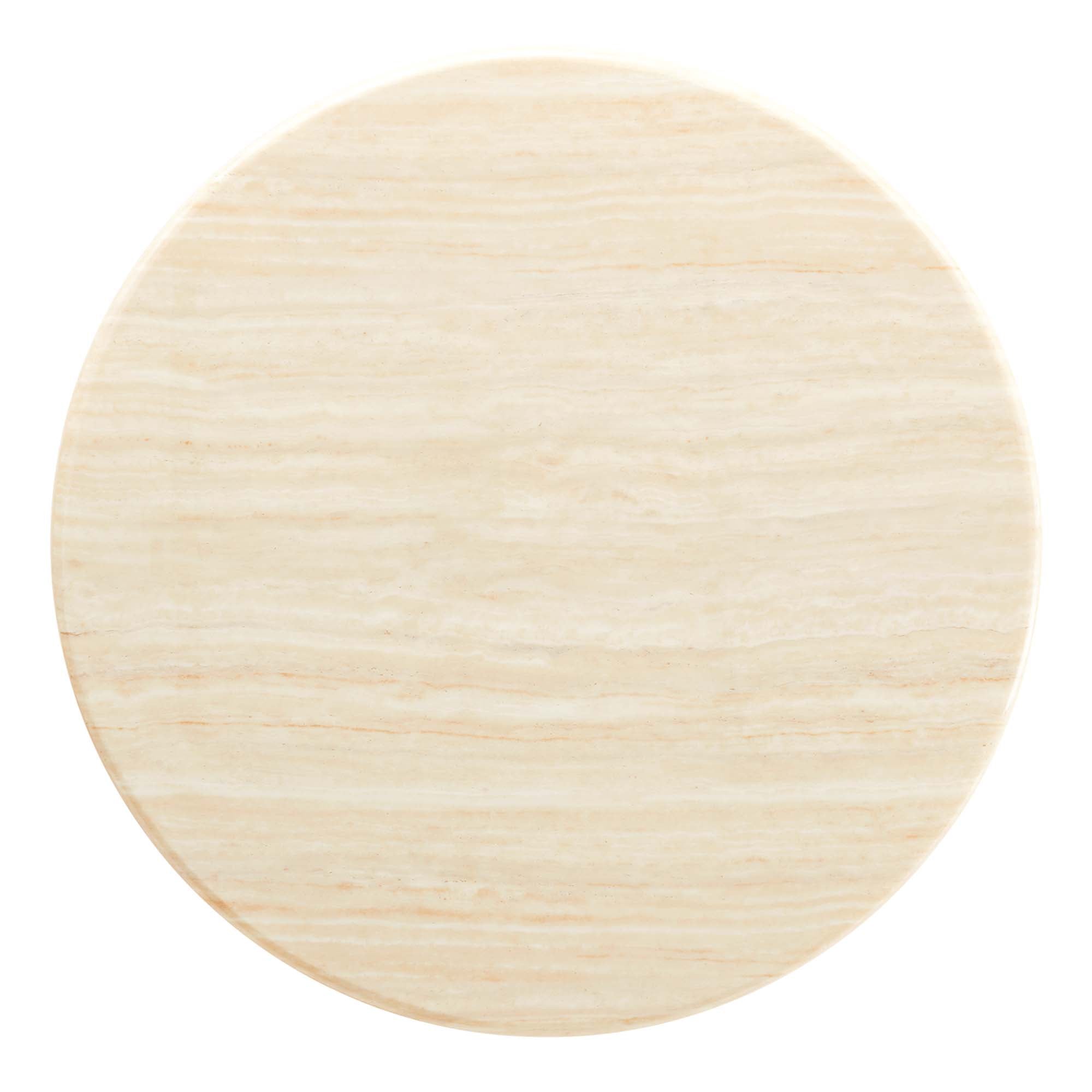 Novara Round Travertine Coffee Table 36" - Black Travertine Denmark Home