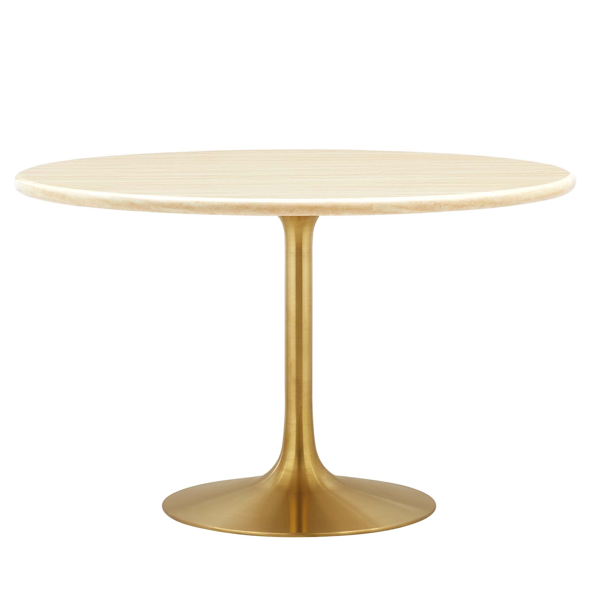 Novara Round Faux Marble Dining Table 48" - Gold White (Copy) Denmark Home