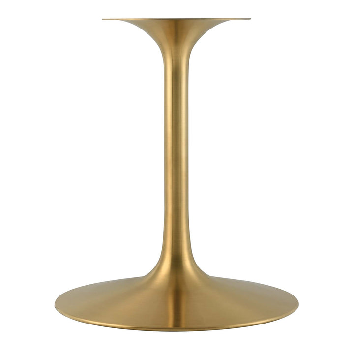 Novara Round Faux Travertine Dining Table 48" - Gold Travertine Denmark Home