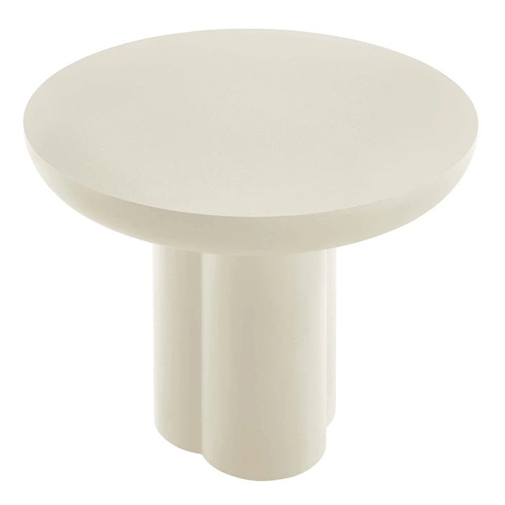 Lumi 40" Round Concrete Dining Table - White Denmark Home