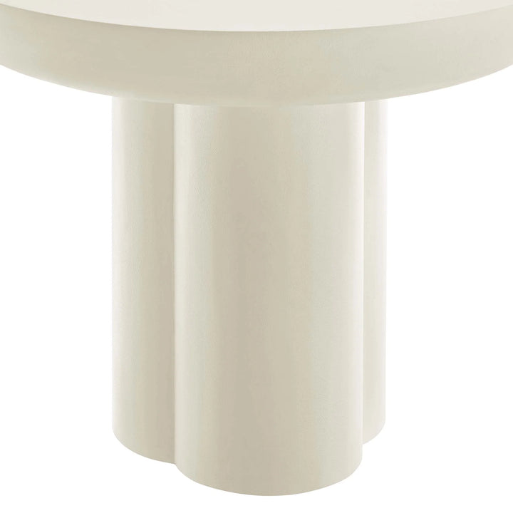 Lumi 40" Round Concrete Dining Table - White Denmark Home