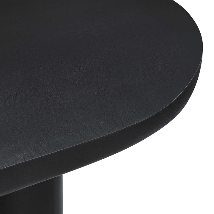 Lumi 72" Oval Concrete Dining Table - Black Denmark Home