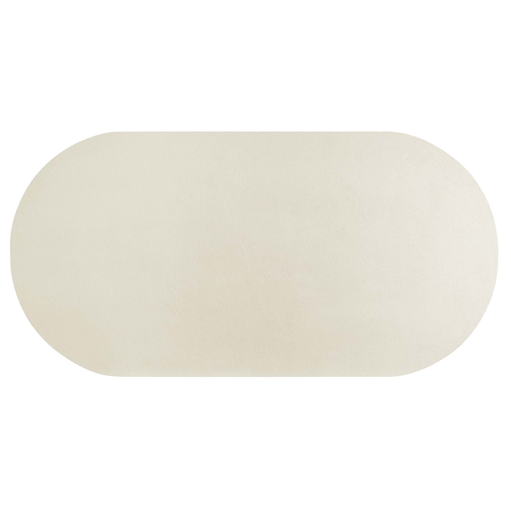 Lumi 72" Oval Concrete Dining Table in White Denmark Home
