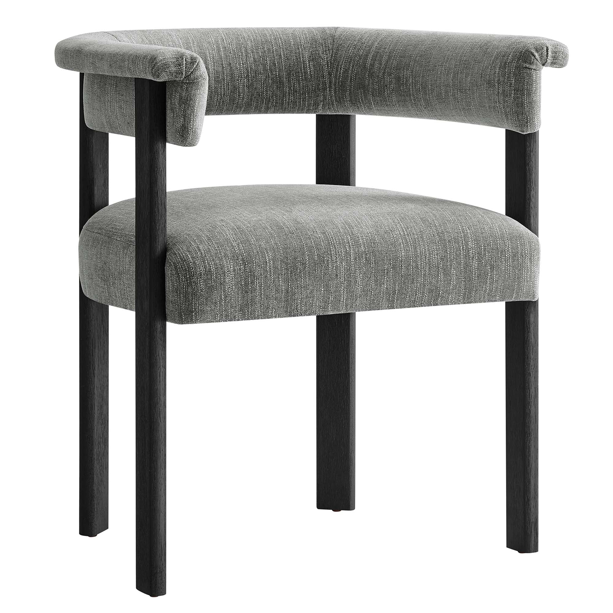 Solvéra Dining Chair Set - Heathered Weave Gray Black Denmark Home