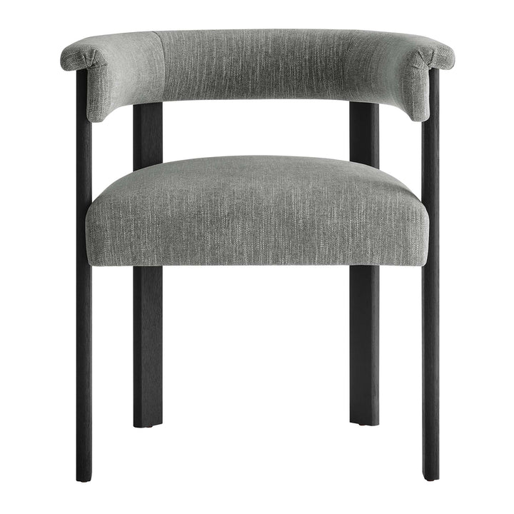 Solvéra Dining Chair Set - Heathered Weave Gray Black Denmark Home
