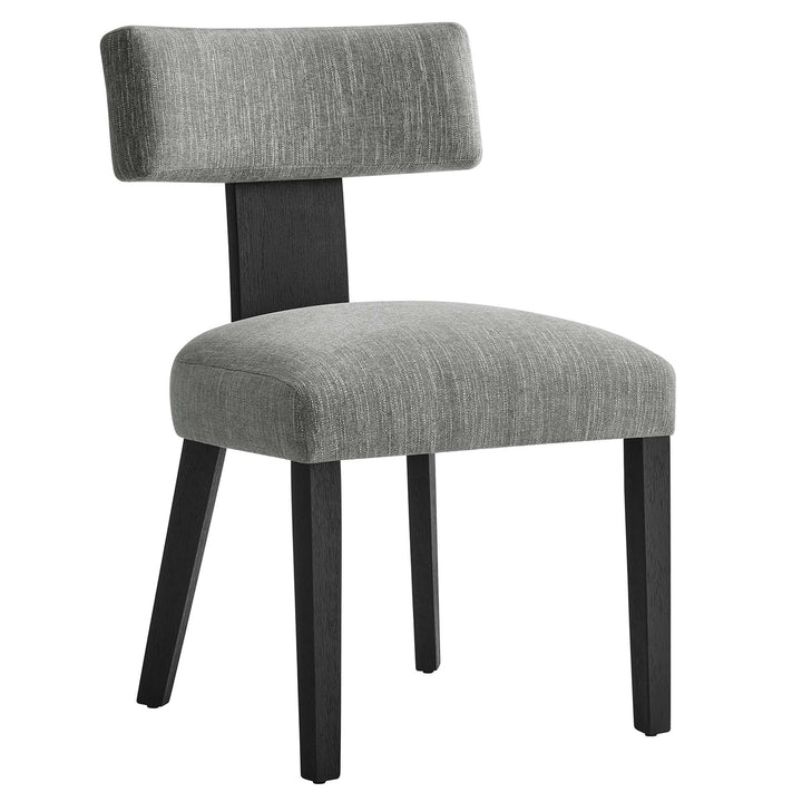 Sevré Dining Chair Set - Heathered Weave Gray Black Denmark Home