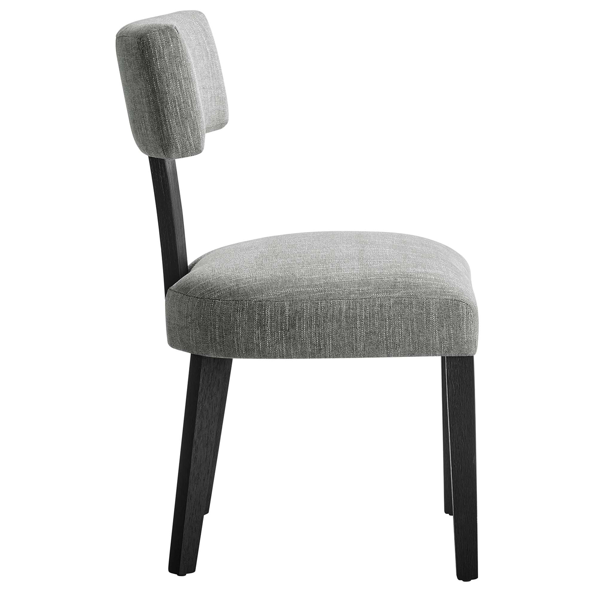Sevré Dining Chair Set - Heathered Weave Gray Black Denmark Home
