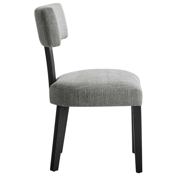 Sevré Dining Chair Set - Heathered Weave Gray Black Denmark Home