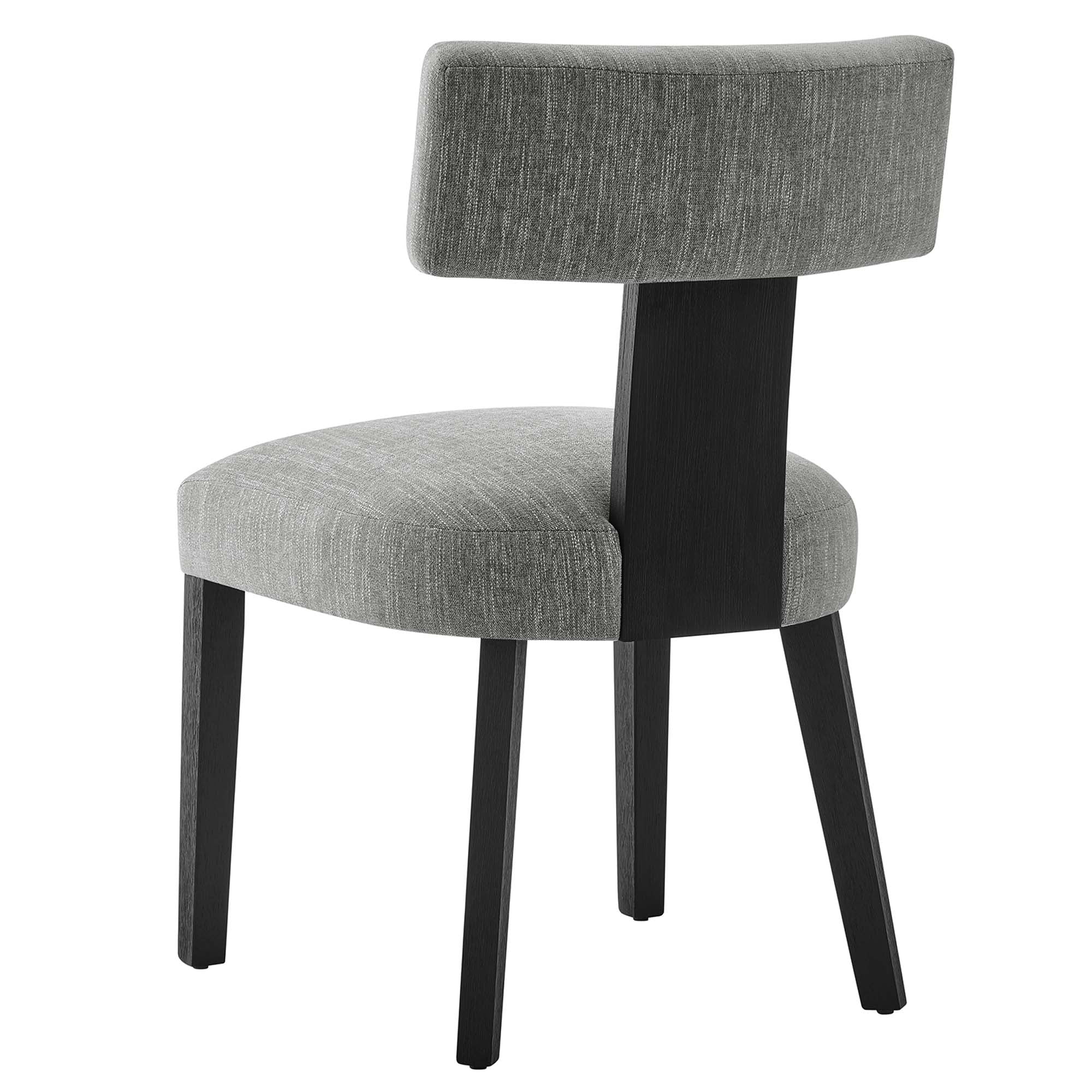Sevré Dining Chair Set - Heathered Weave Gray Black Denmark Home
