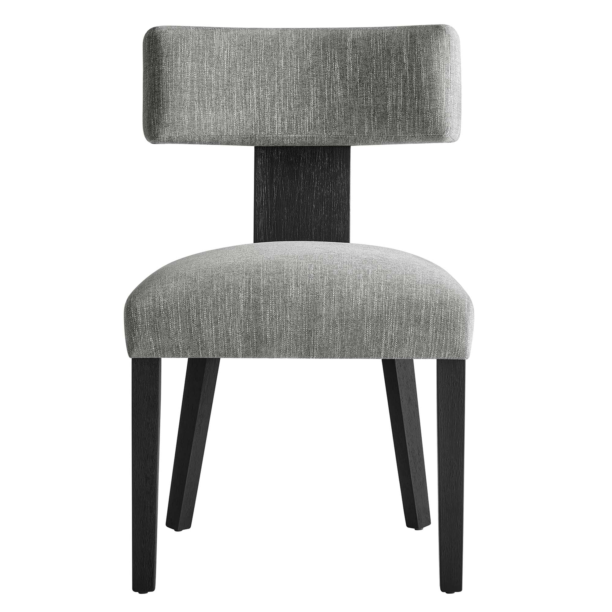Sevré Dining Chair Set - Heathered Weave Gray Black Denmark Home