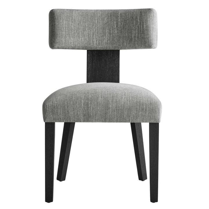 Sevré Dining Chair Set - Heathered Weave Gray Black Denmark Home