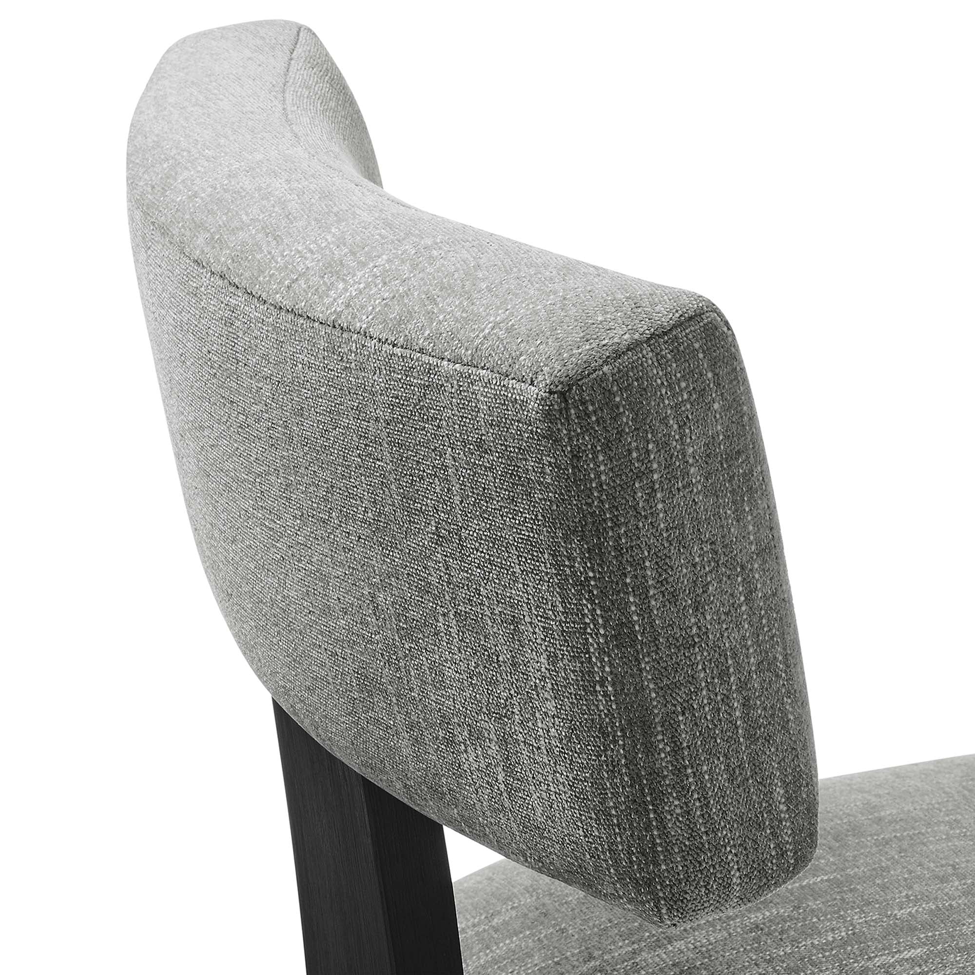 Sevré Dining Chair Set - Heathered Weave Gray Black Denmark Home