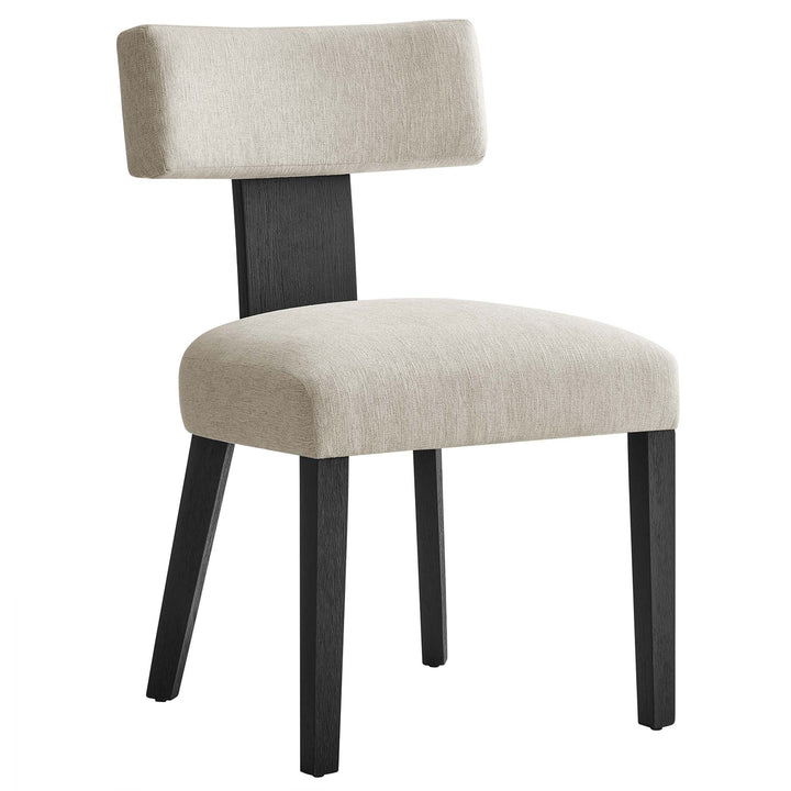 Sevré Dining Chair Set - Black Heathered Weave Ivory Denmark Home