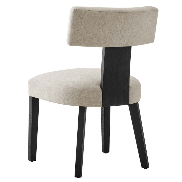 Sevré Dining Chair Set - Black Heathered Weave Ivory Denmark Home