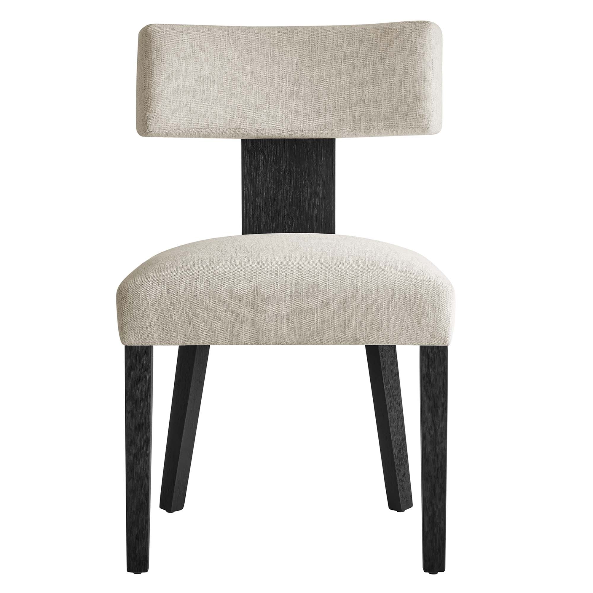 Sevré Dining Chair Set - Black Heathered Weave Ivory Denmark Home