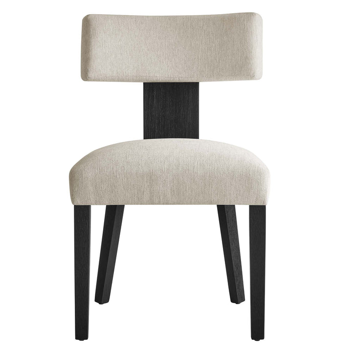 Sevré Dining Chair Set - Black Heathered Weave Ivory Denmark Home