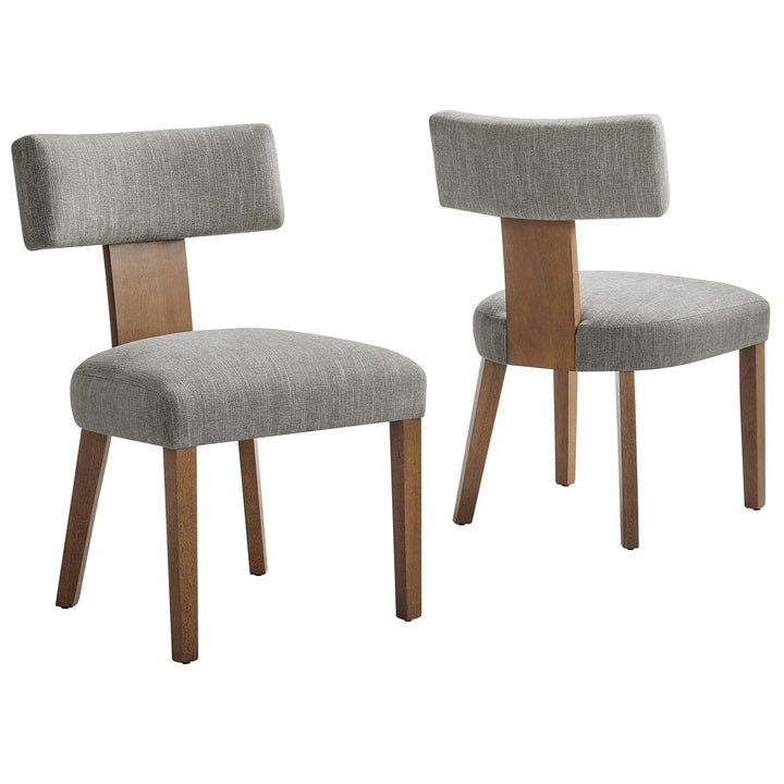 Sevré Dining Chair Set - Heathered Weave Wheat Deep Brown Denmark Home