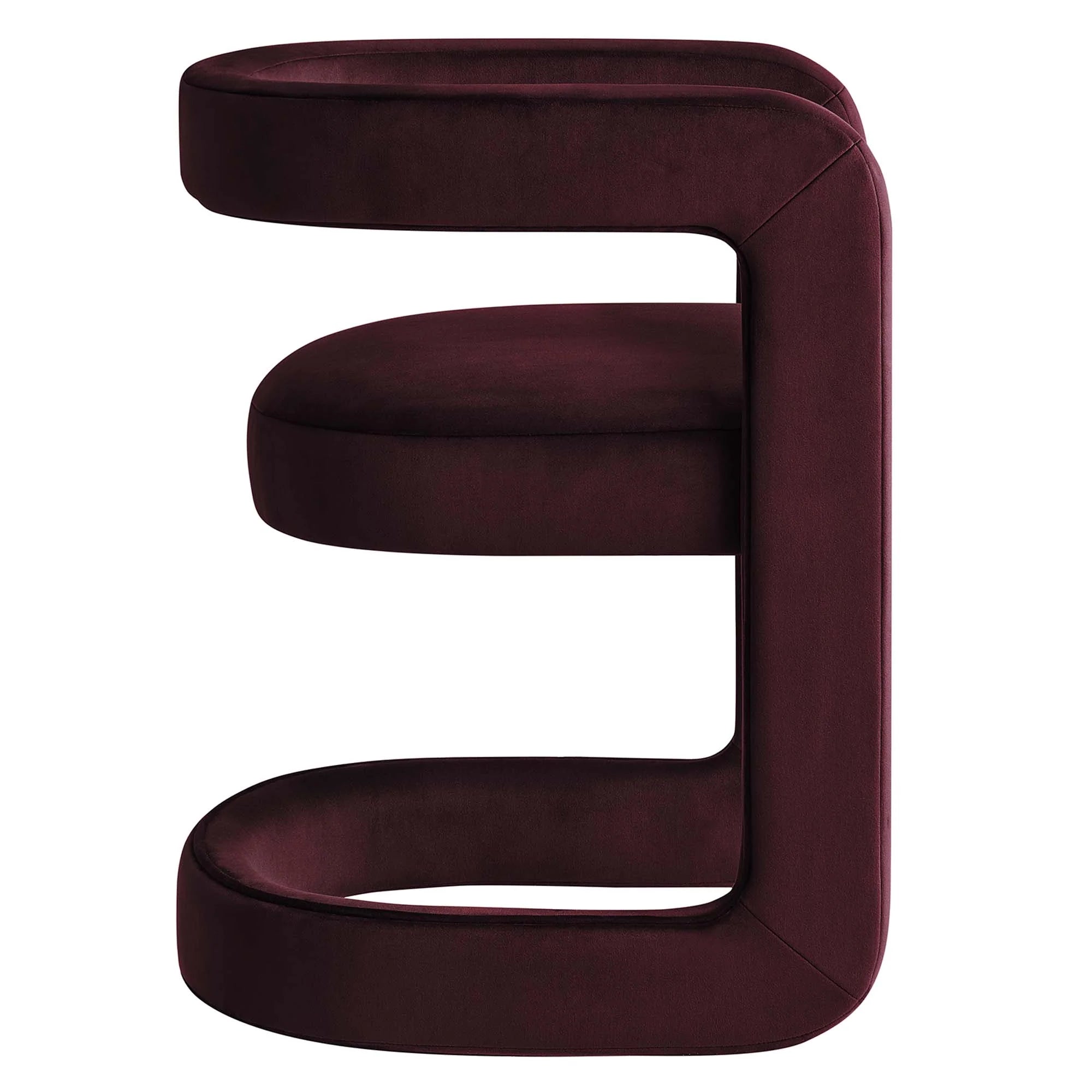Vigo Velvet Accent Chair-Mulberry Denmark Home