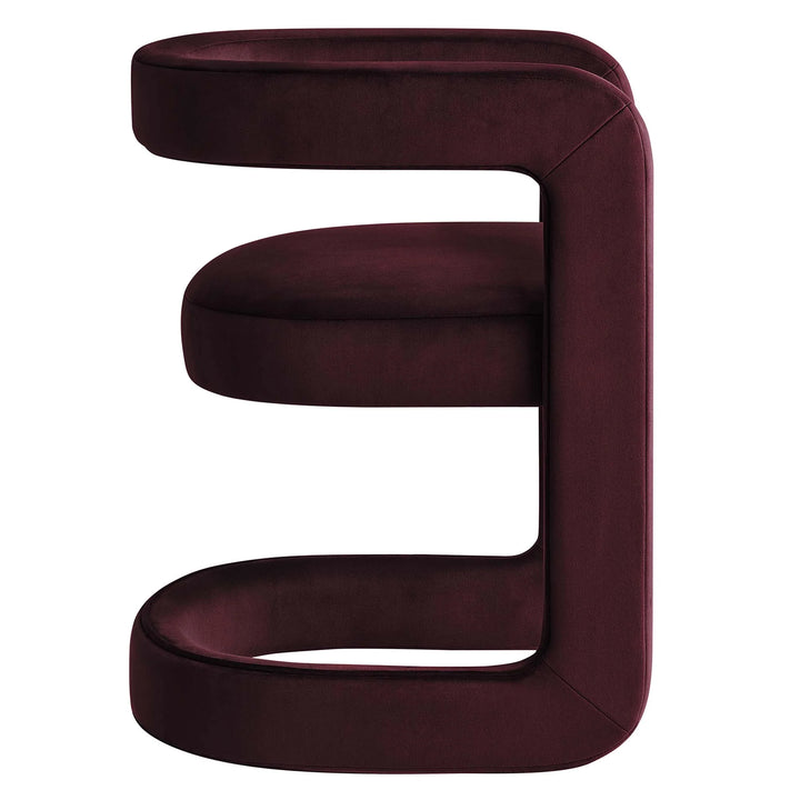 Vigo Velvet Accent Chair-Mulberry Denmark Home