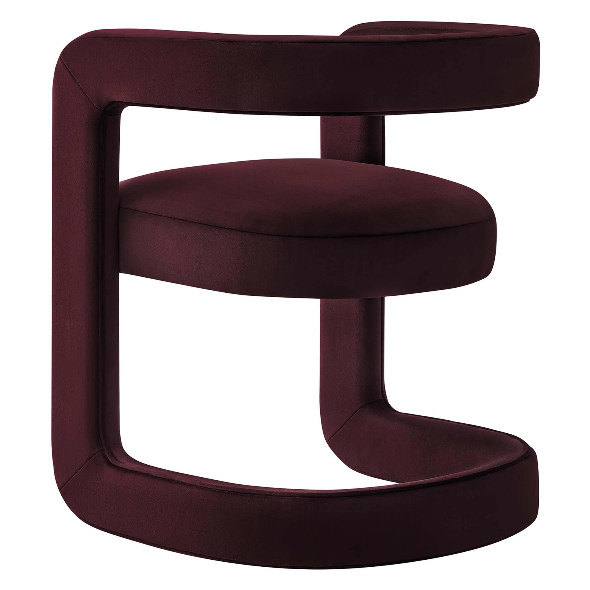 Vigo Velvet Accent Chair-Mulberry Denmark Home