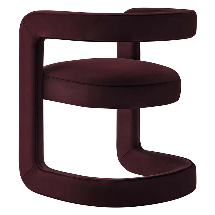 Vigo Velvet Accent Chair-Mulberry Denmark Home
