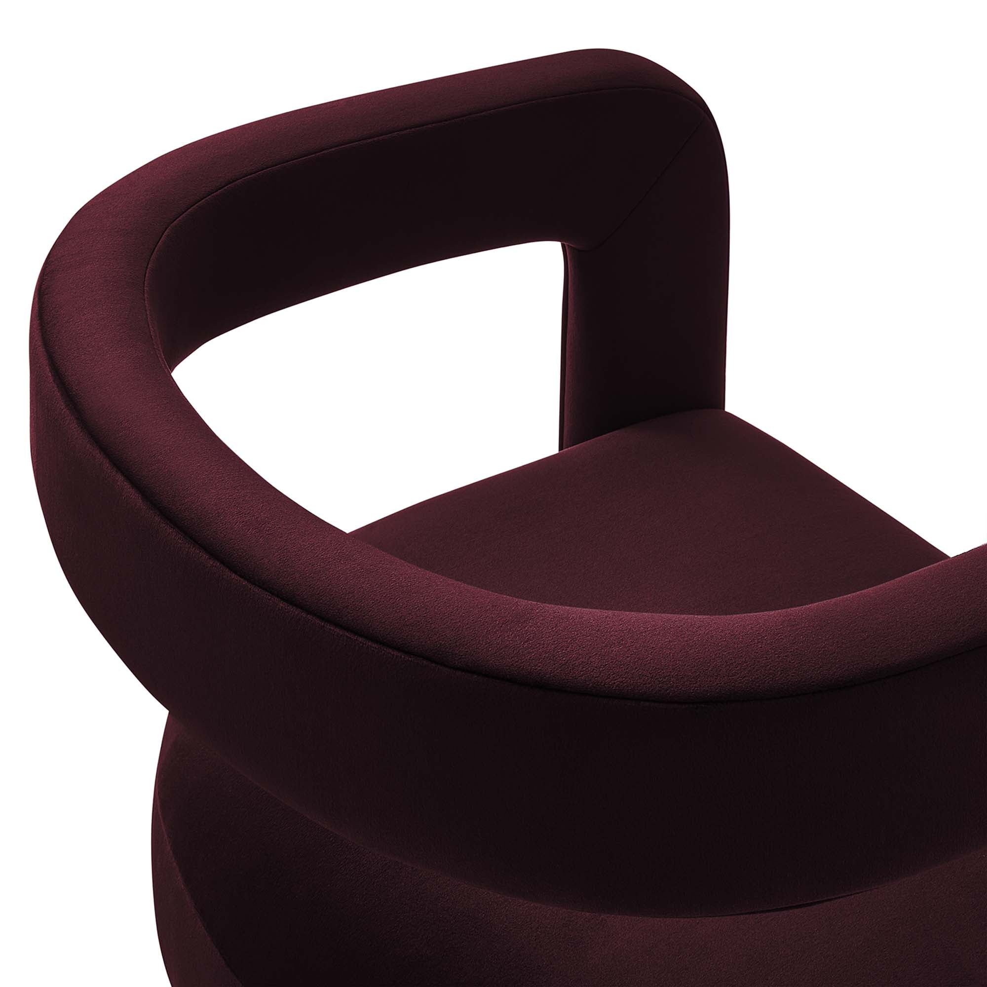 Vigo Velvet Accent Chair-Mulberry Denmark Home