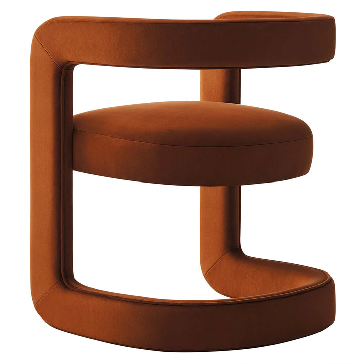Vigo Velvet Accent Chair-Rust Denmark Home