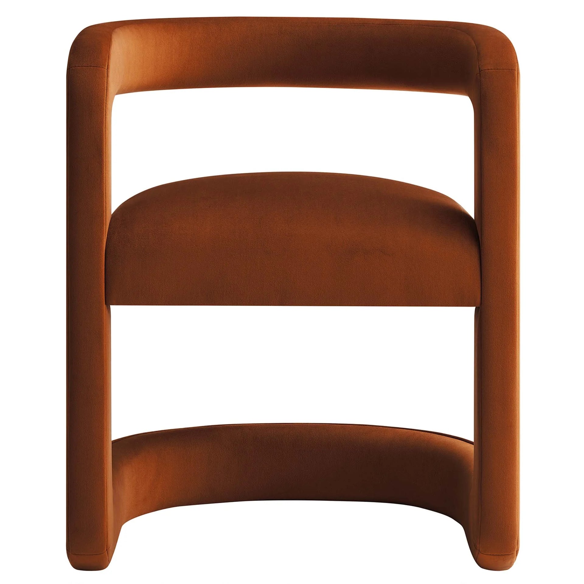 Vigo Velvet Accent Chair-Rust Denmark Home