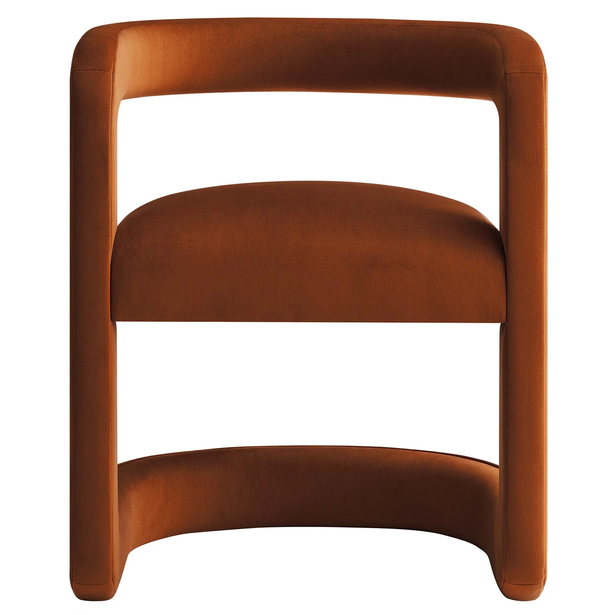 Vigo Velvet Accent Chair-Rust Denmark Home