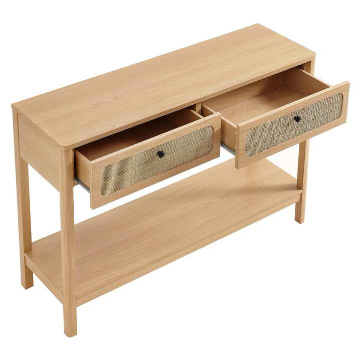 Anton Wood Entryway Console Table - Oak Denmark Home