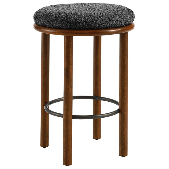 Clad Counter Stool Set of 2 - Walnut Charcoal Denmark Home