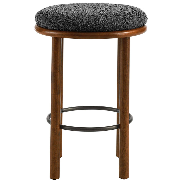 Clad Counter Stool Set of 2 - Walnut Charcoal Denmark Home