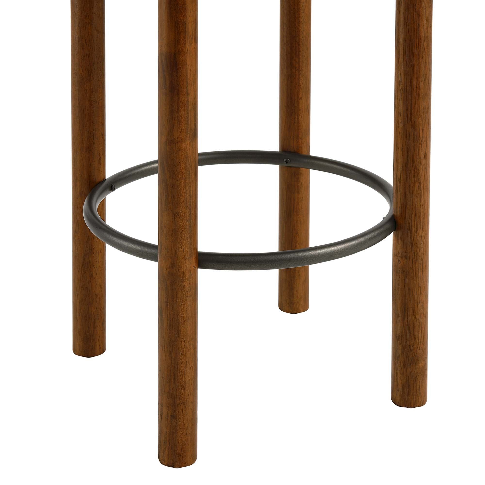 Clad Counter Stool Set of 2 - Walnut Charcoal Denmark Home