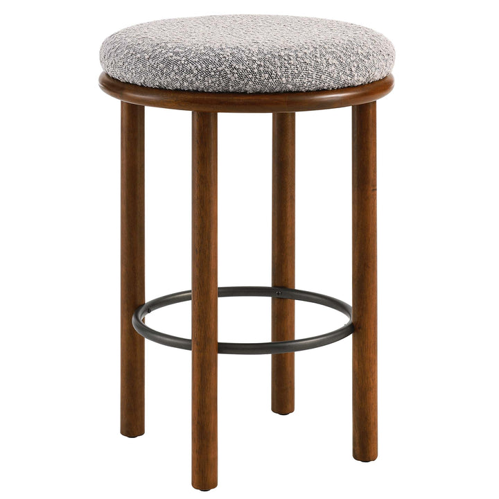 Clad Counter Stool Set of 2 - Walnut Taupe Denmark Home