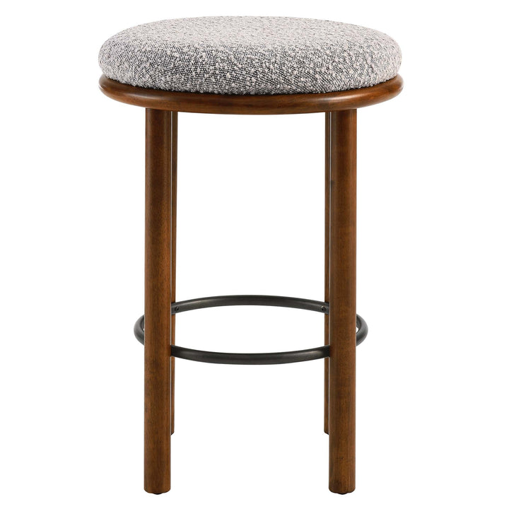 Clad Counter Stool Set of 2 - Walnut Taupe Denmark Home