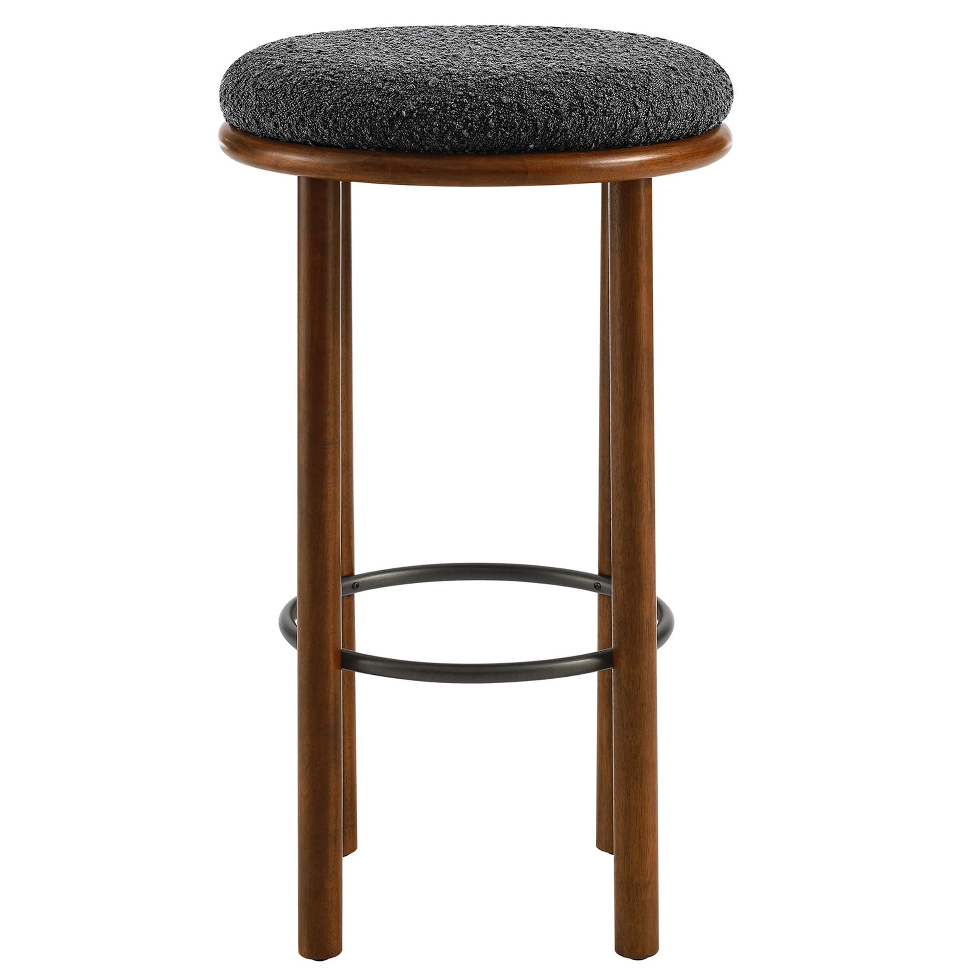 Clad Bar Stools Set of 2 - Walnut Charcoal Denmark Home