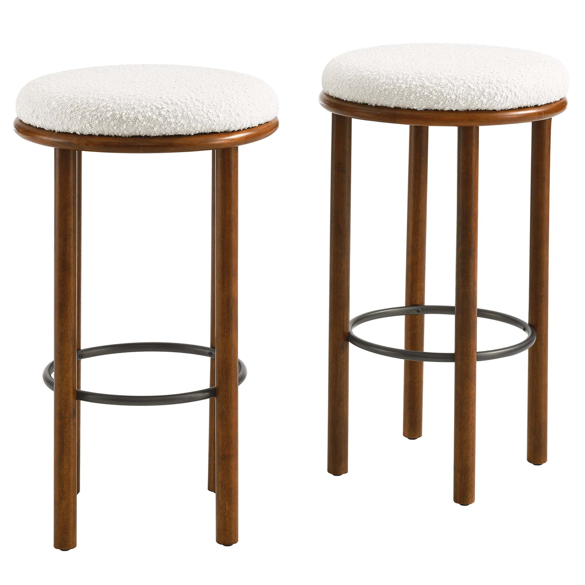 Clad Bar Stools Set of 2 - Walnut Charcoal (Copy) Denmark Home