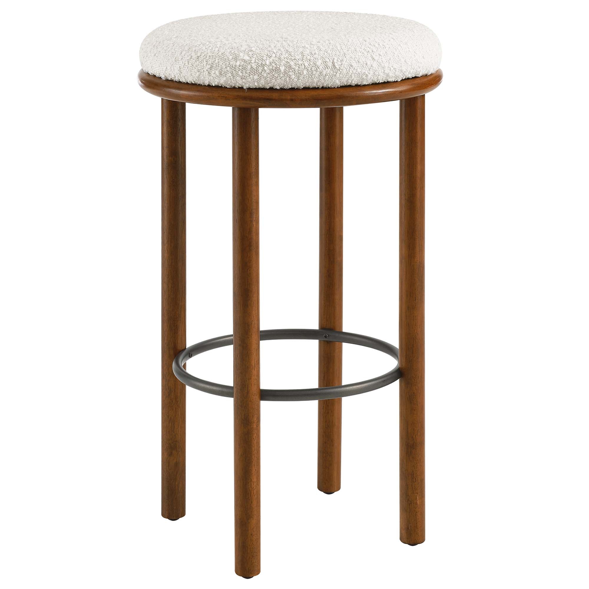 Clad Bar Stools Set of 2 - Walnut Ivory Denmark Home