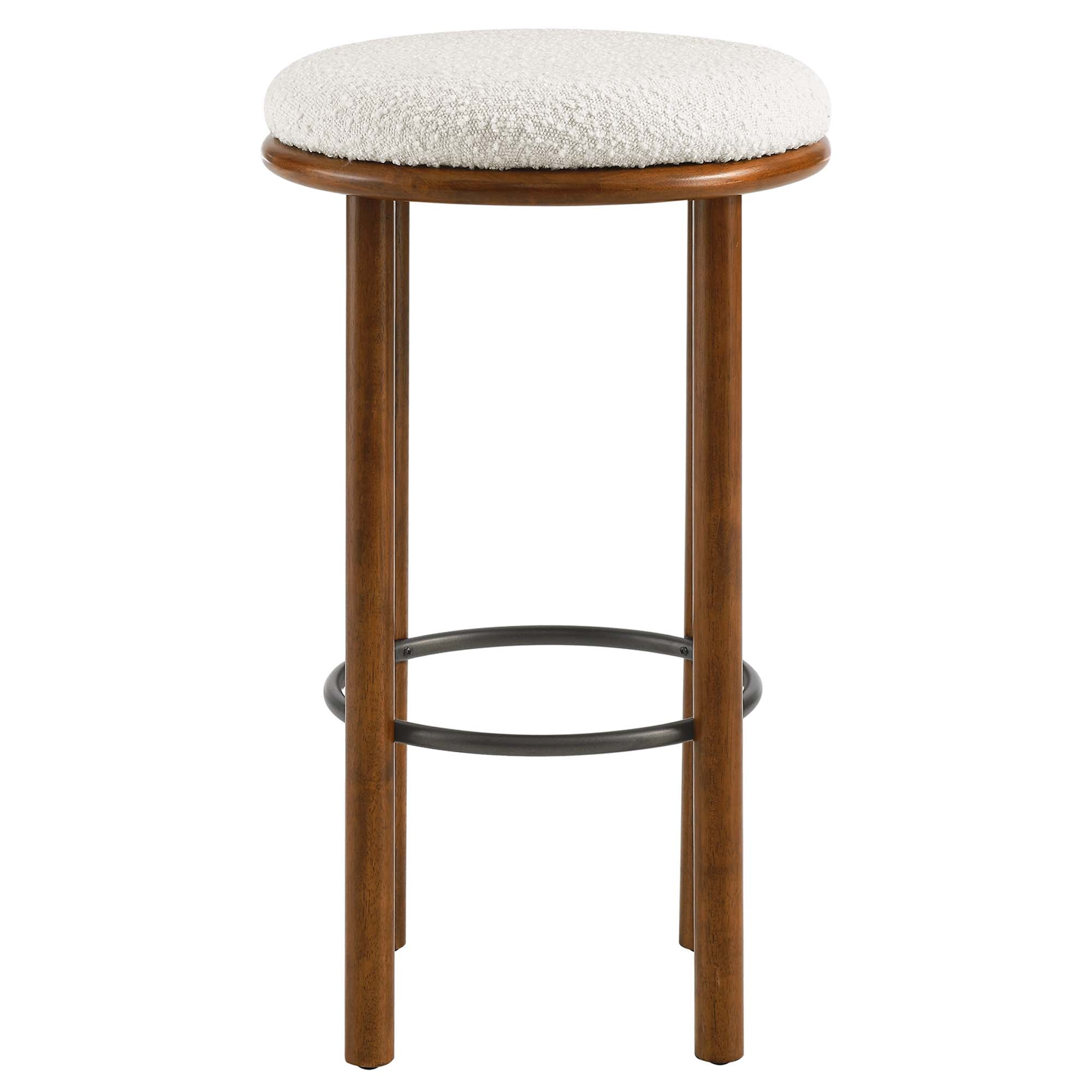 Clad Bar Stools Set of 2 - Walnut Ivory Denmark Home