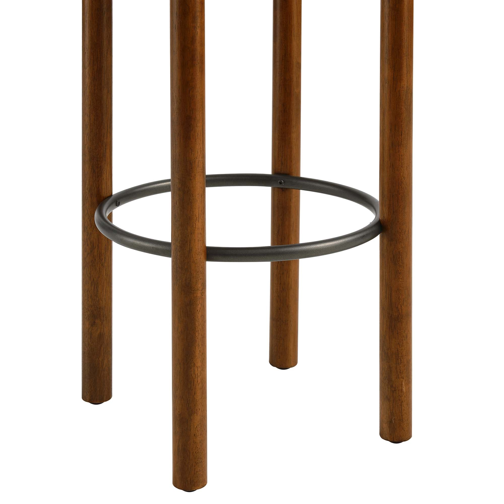 Clad Bar Stools Set of 2 - Walnut Ivory Denmark Home