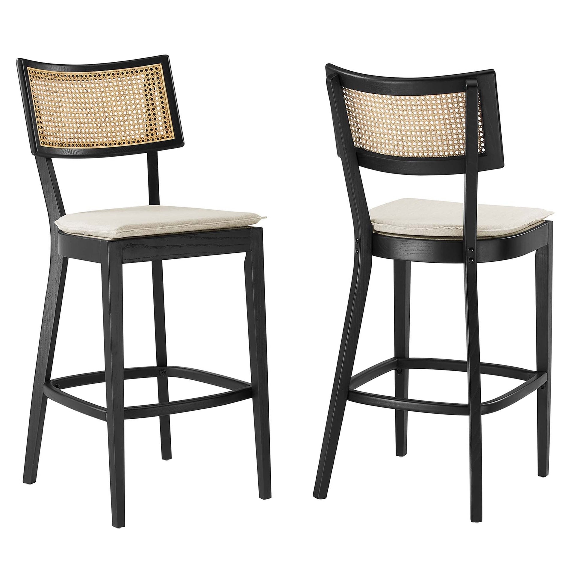 Fernholt Bar Stool Set - Black Beige Denmark Home