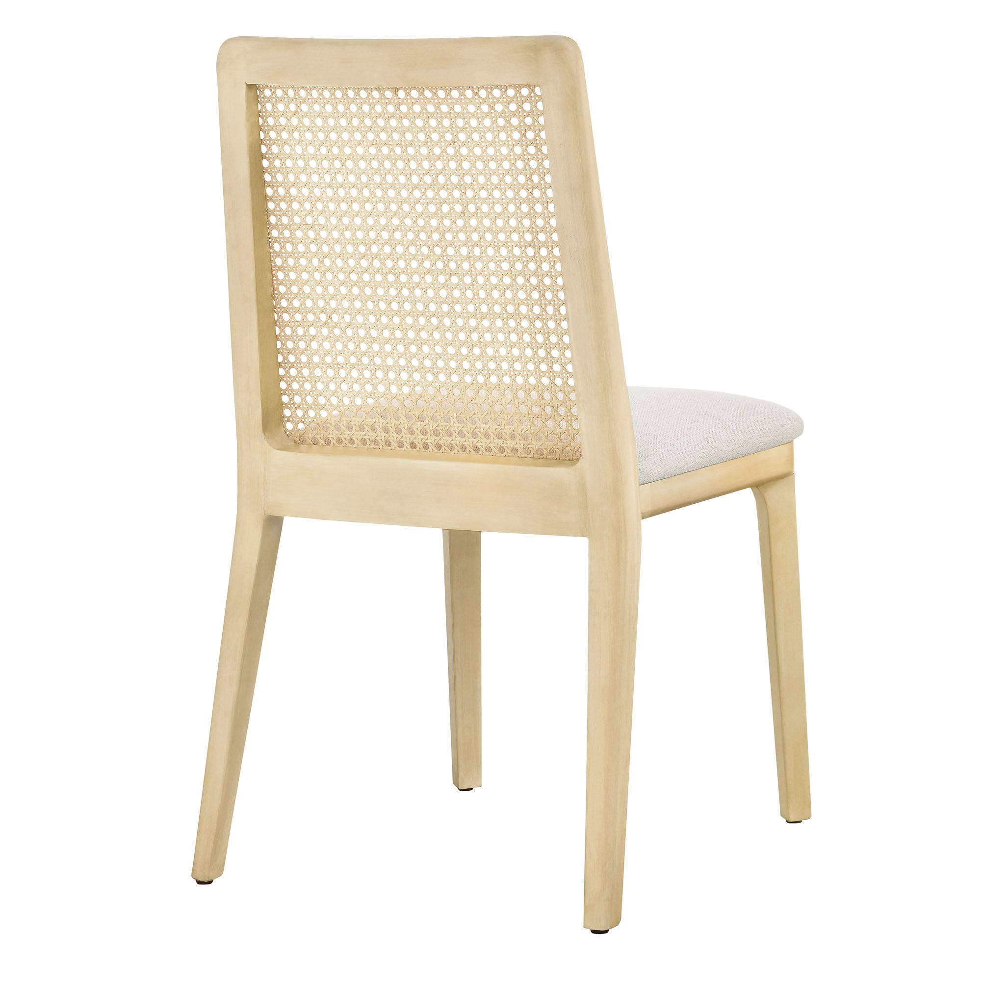 Briaré Dining Side Chair - Antique White Natural Heathered Weave Ivory Denmark Home