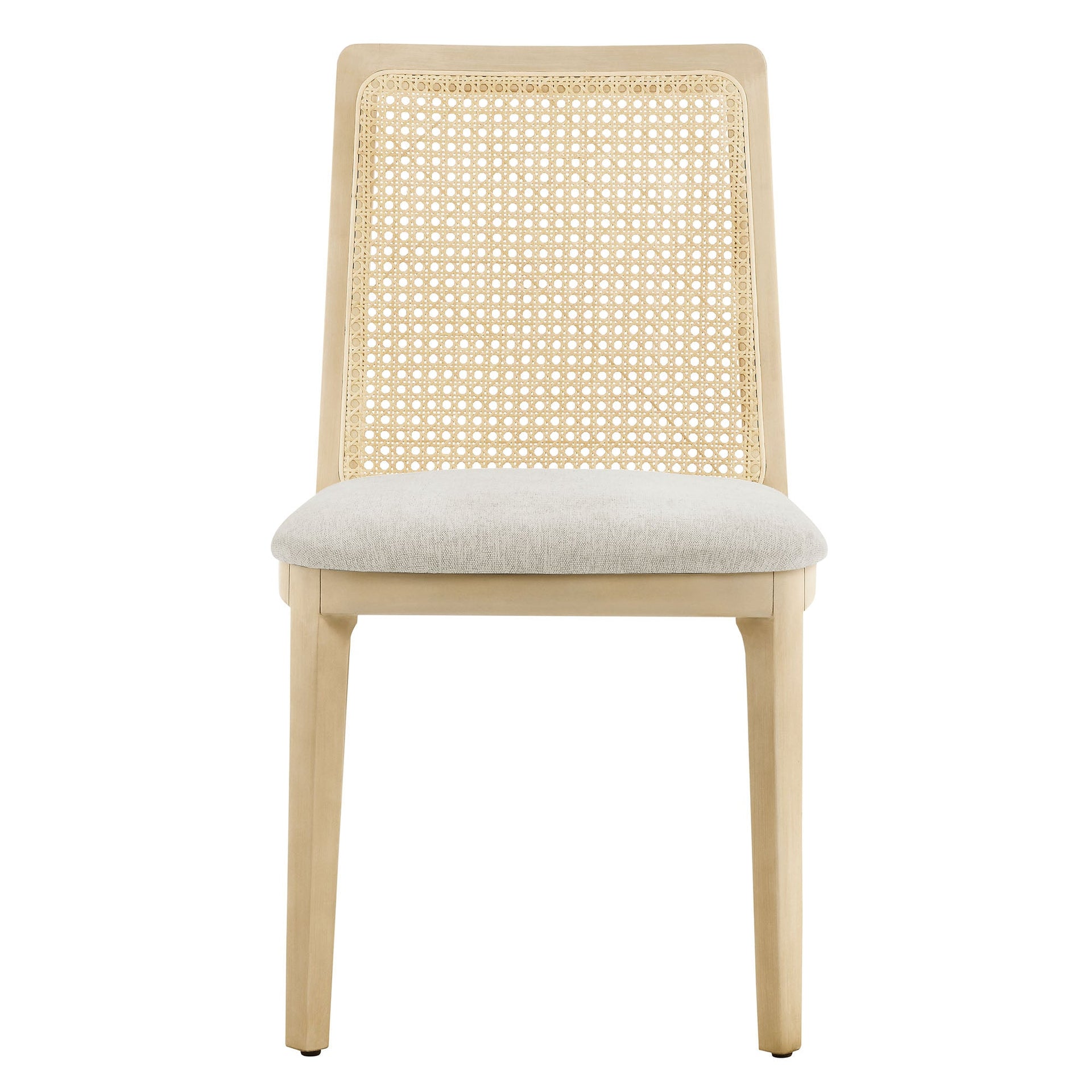 Briaré Dining Side Chair - Antique White Natural Heathered Weave Ivory Denmark Home
