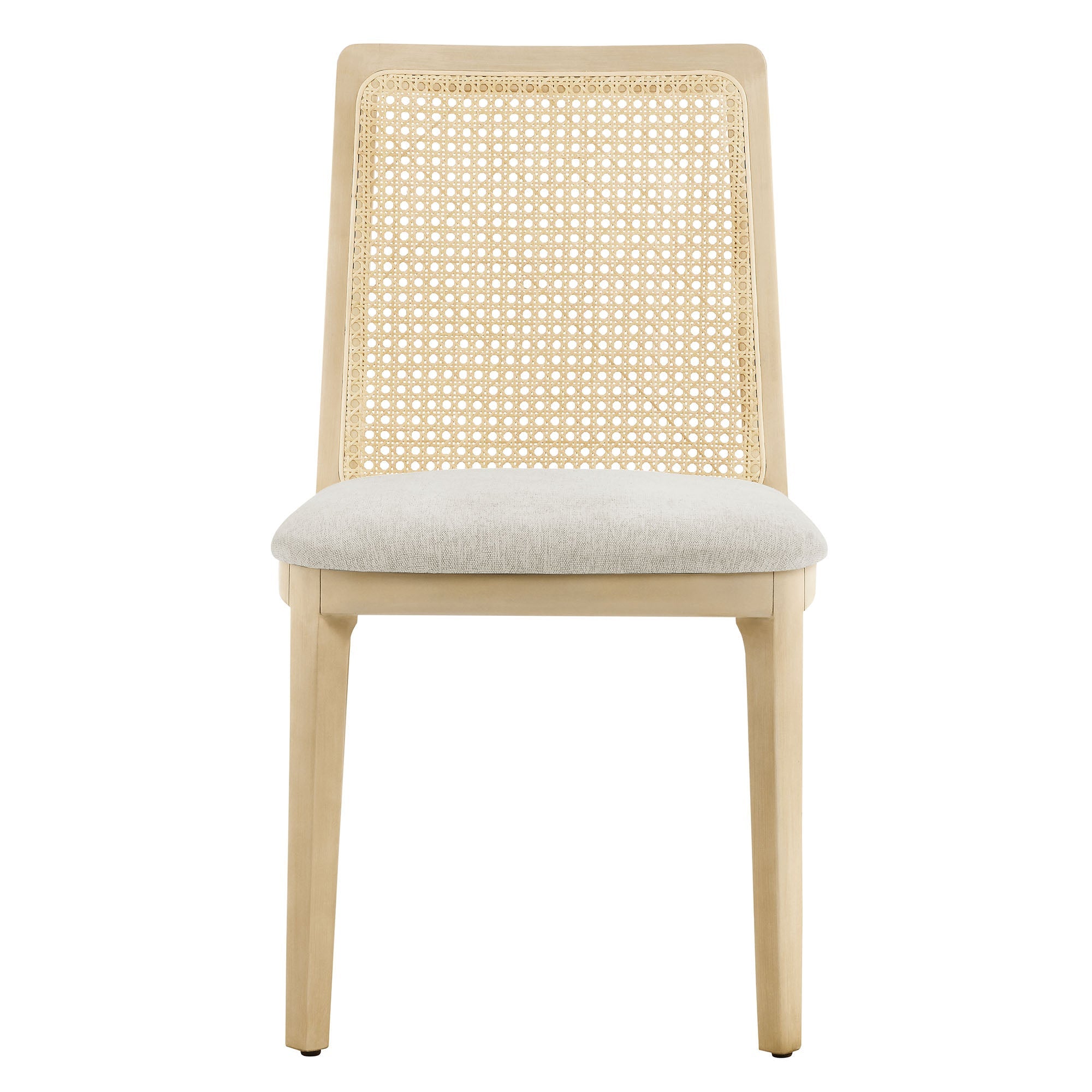 Briaré Dining Side Chair - Antique White Natural Heathered Weave Ivory Denmark Home