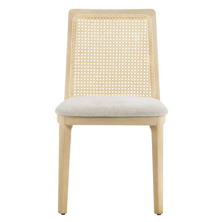 Briaré Dining Side Chair - Antique White Natural Heathered Weave Ivory Denmark Home