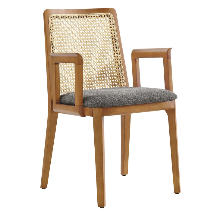 Briaré Dining Armchair - Black Black Heathered Weave Ivory (Copy) Denmark Home