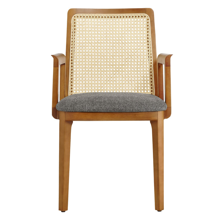 Briaré Dining Armchair - Honey Natural Gray Denmark Home