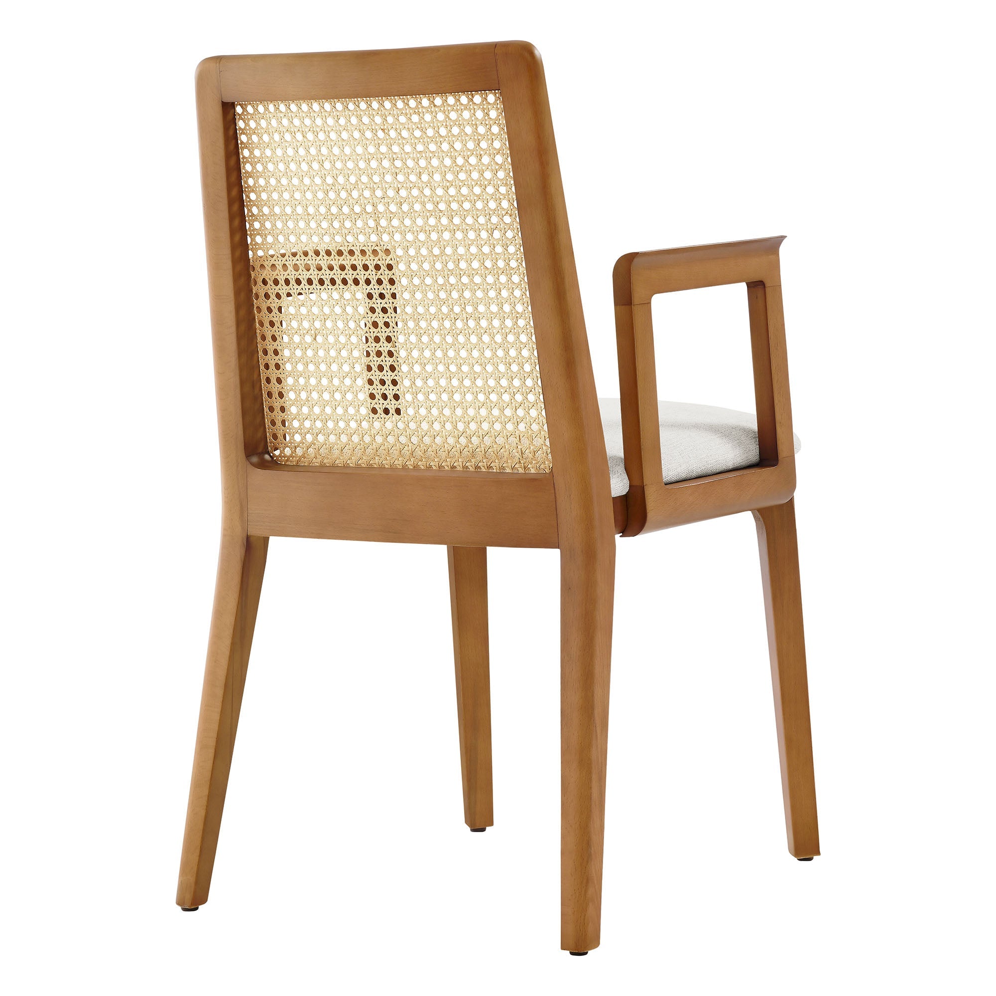 Briaré Dining Armchair - Honey Natural Heathered Weave Ivory Denmark Home