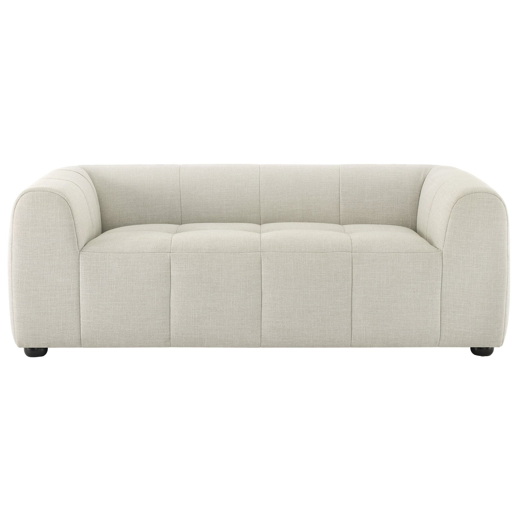Elvara Upholstered Fabric Loveseat - Linen